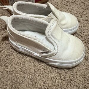 Vans Kids Classic White Slip-On Sneakers